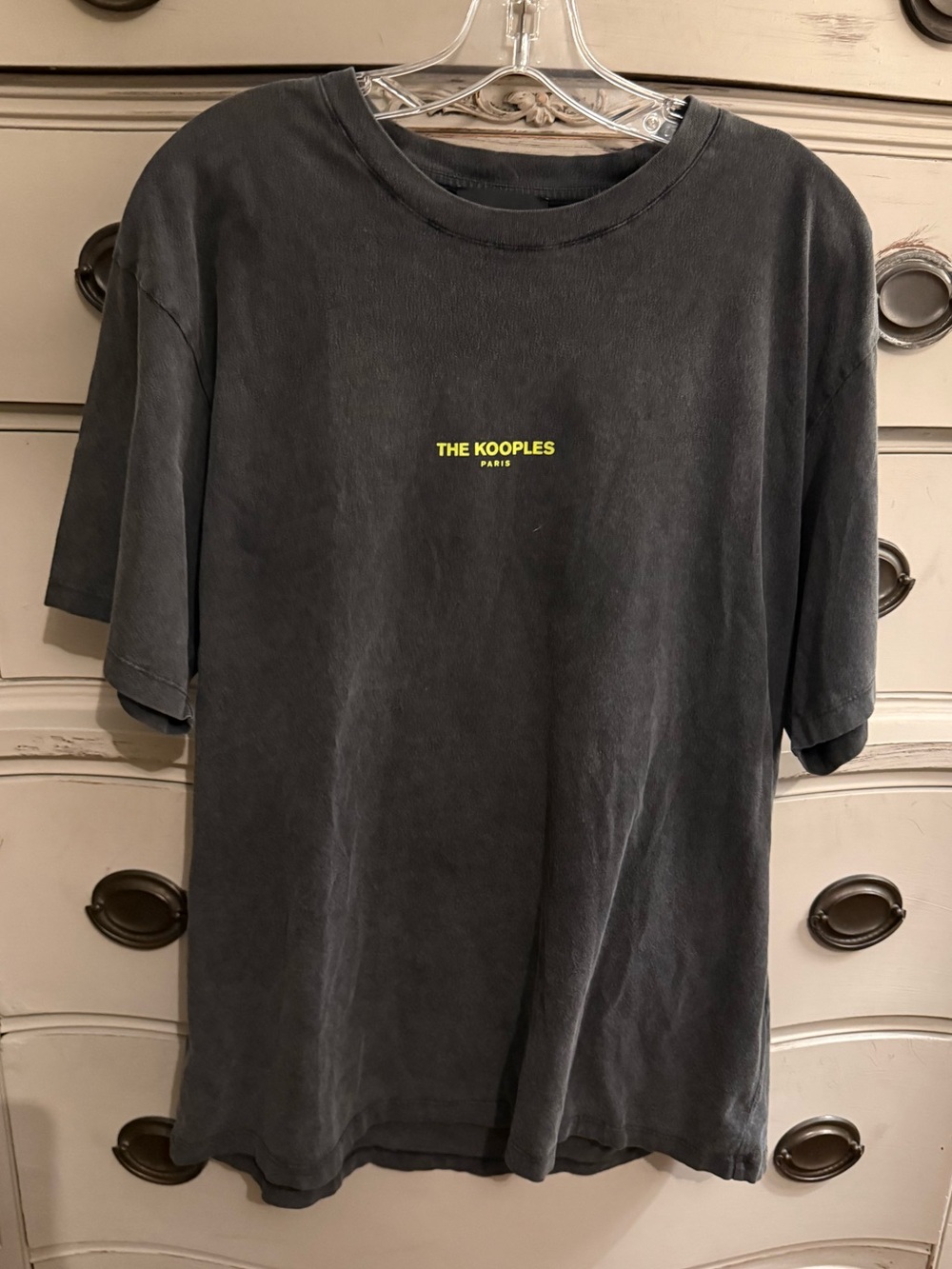 The Kooples Stonewashed Logo Crewneck Tee Shirt L